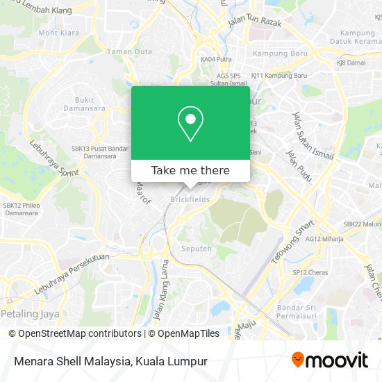 Peta Menara Shell Malaysia