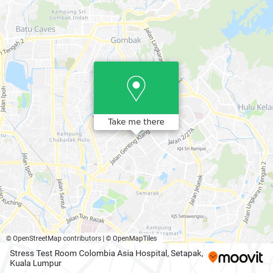 Stress Test Room Colombia Asia Hospital, Setapak map