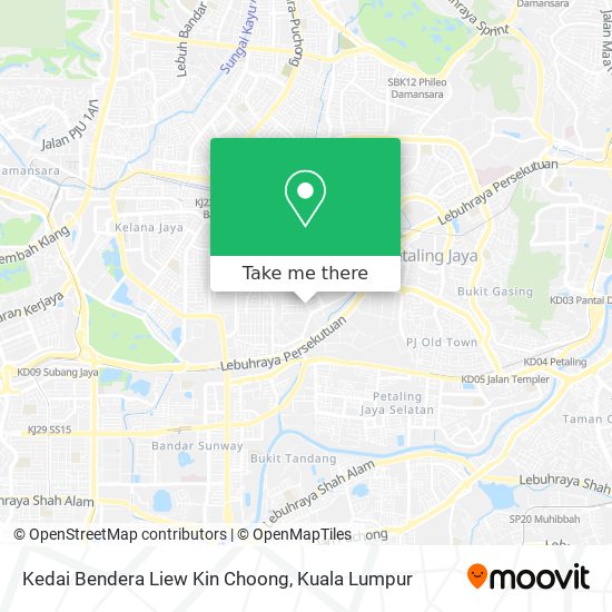 Kedai Bendera Liew Kin Choong map