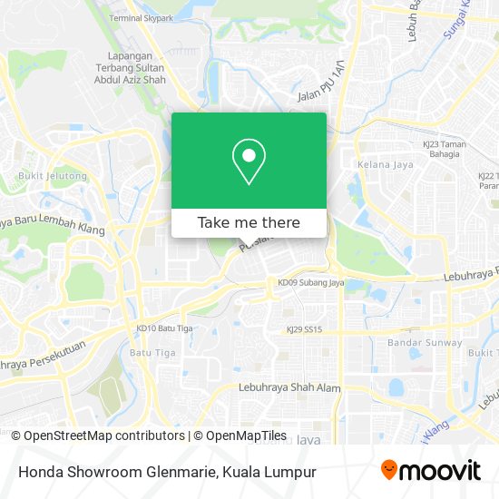 Honda Showroom Glenmarie map