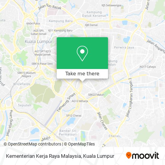Kementerian Kerja Raya Malaysia map