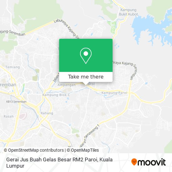 Gerai Jus Buah Gelas Besar RM2 Paroi map