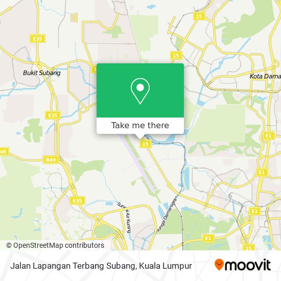 Peta Jalan Lapangan Terbang Subang