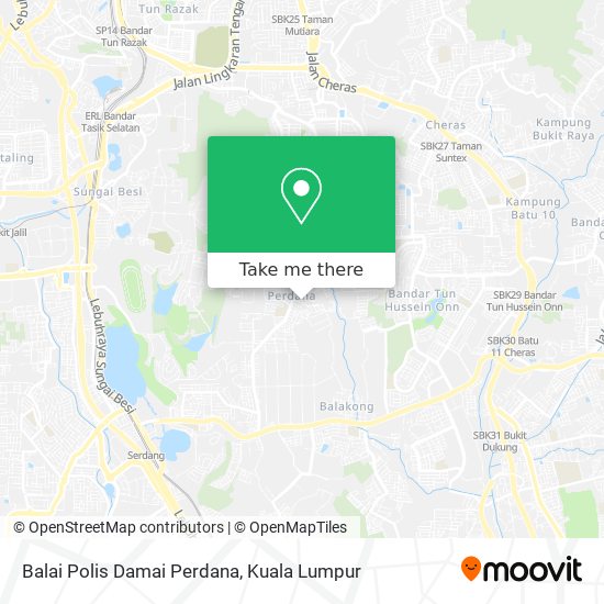 Balai Polis Damai Perdana map