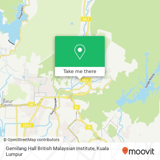 Gemilang Hall British Malaysian Institute map