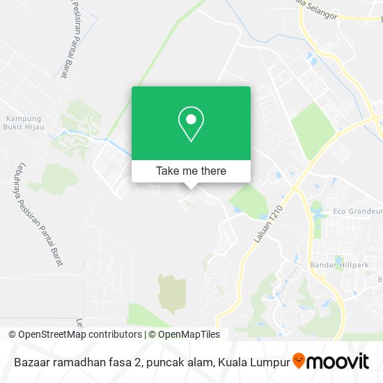 Bazaar ramadhan fasa 2, puncak alam map