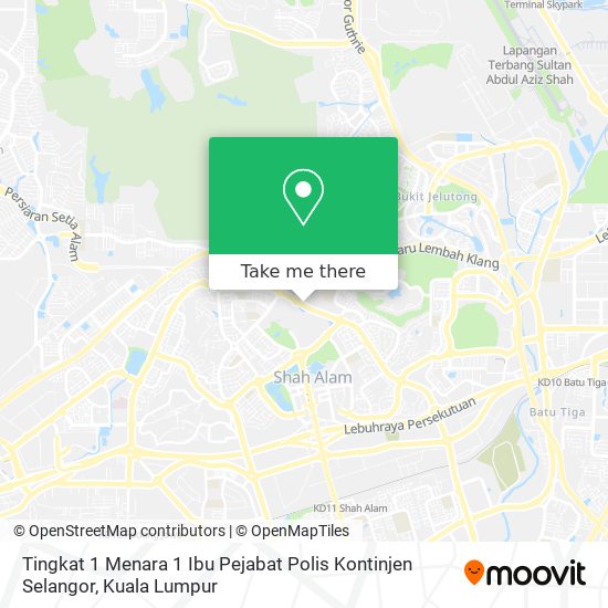 Tingkat 1 Menara 1 Ibu Pejabat Polis Kontinjen Selangor map