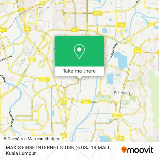 MAXIS FIBRE INTERNET KIOSK @ USJ 19 MALL map