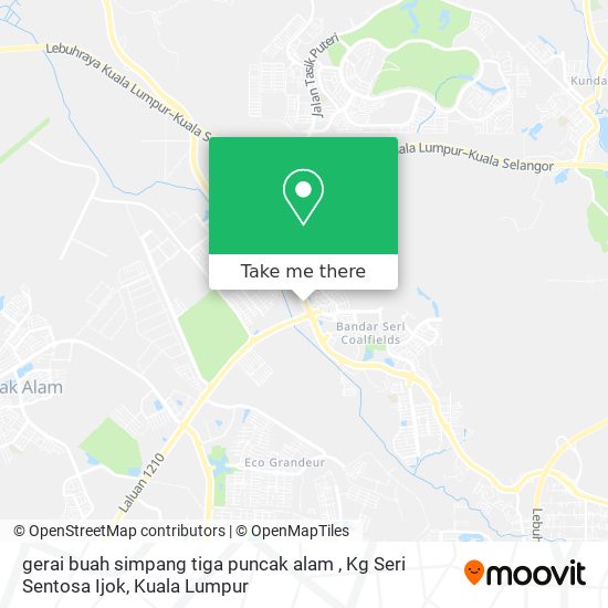 gerai buah simpang tiga puncak alam , Kg Seri Sentosa Ijok map