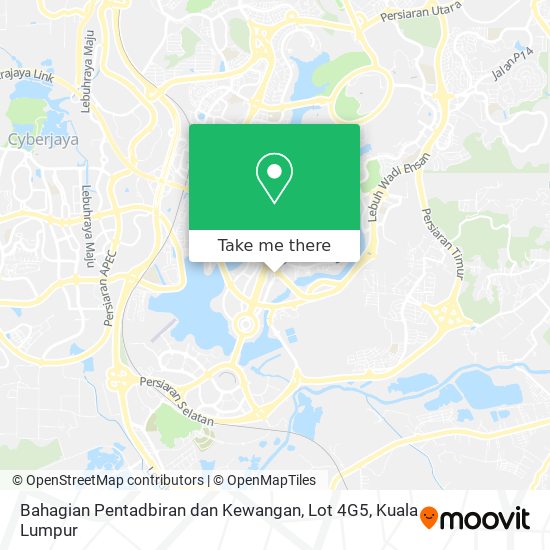 Bahagian Pentadbiran dan Kewangan, Lot 4G5 map