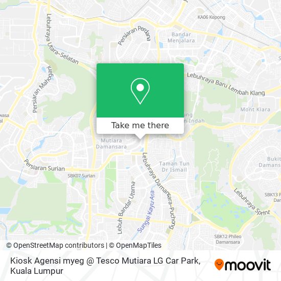 Kiosk Agensi myeg @ Tesco Mutiara LG Car Park map