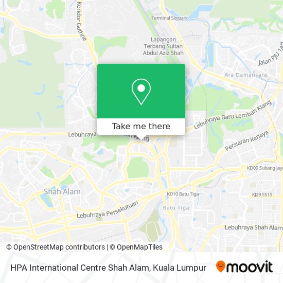Peta HPA International Centre Shah Alam