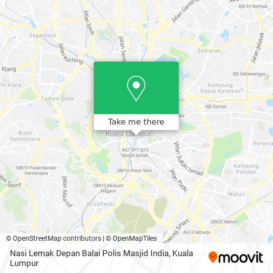 Nasi Lemak Depan Balai Polis Masjid India map