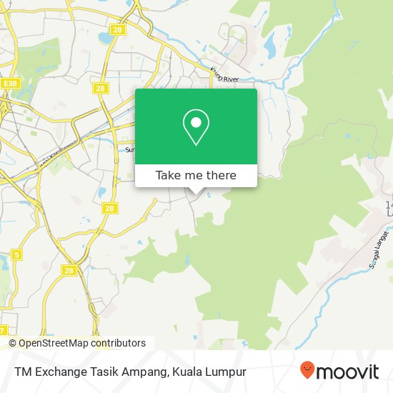 Peta TM Exchange Tasik Ampang