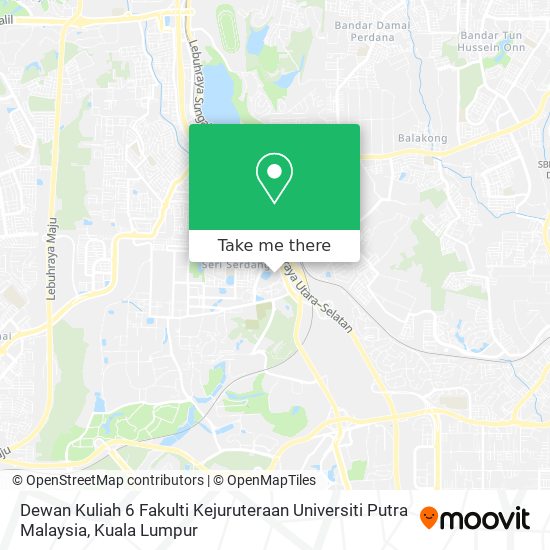 Peta Dewan Kuliah 6 Fakulti Kejuruteraan Universiti Putra Malaysia
