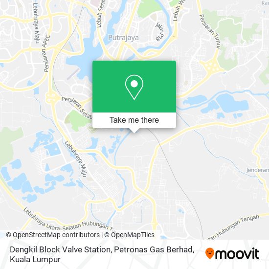 Dengkil Block Valve Station, Petronas Gas Berhad map