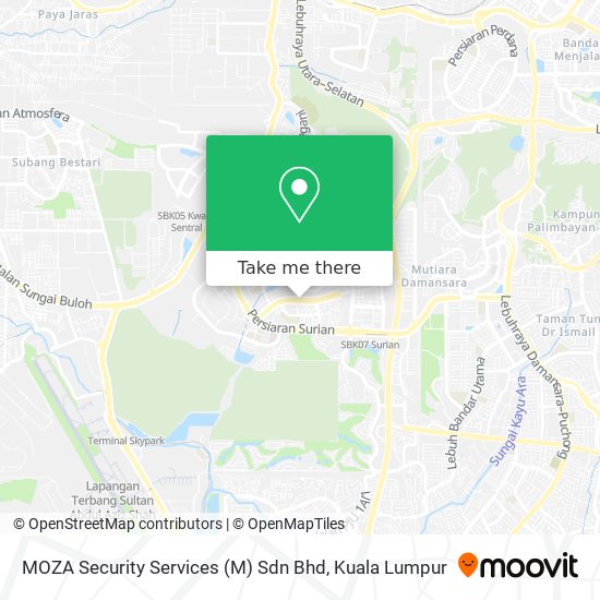 Peta MOZA Security Services (M) Sdn Bhd