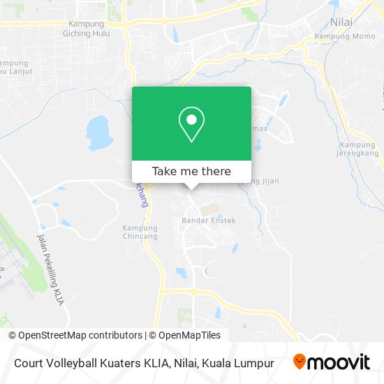 Court Volleyball Kuaters KLIA, Nilai map