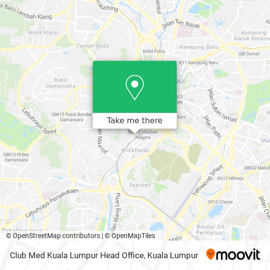Club Med Kuala Lumpur Head Office map