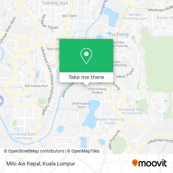 Milo Ais Kepal map