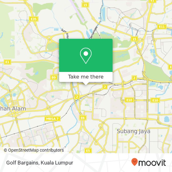 Golf Bargains map