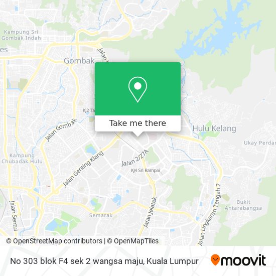 No 303 blok F4 sek 2 wangsa maju map