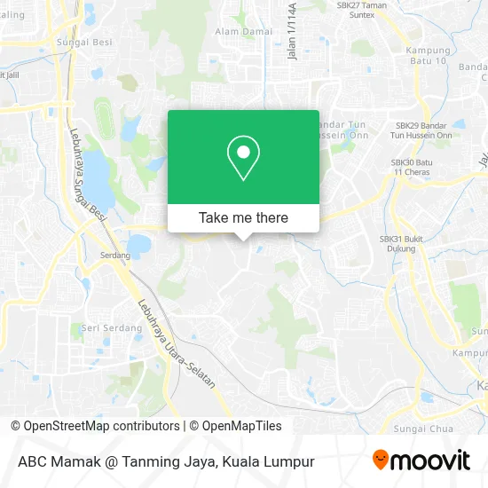 ABC Mamak @ Tanming Jaya map