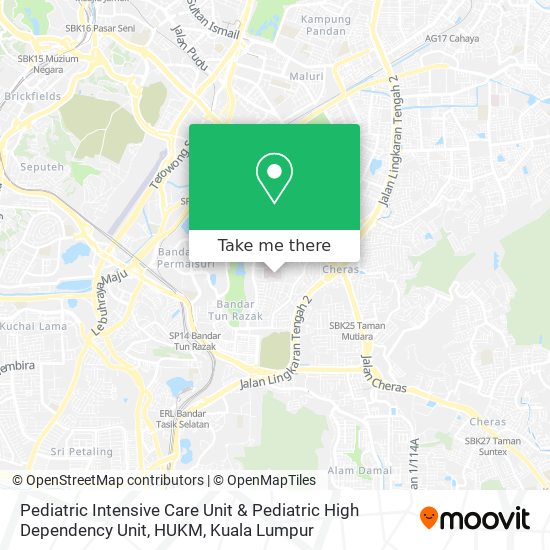 Pediatric Intensive Care Unit & Pediatric High Dependency Unit,  HUKM map