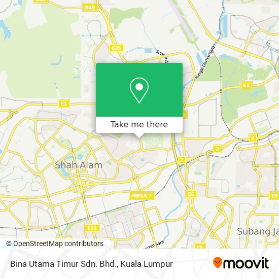 Bina Utama Timur Sdn. Bhd. map