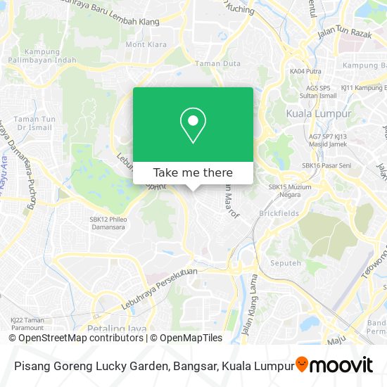 Pisang Goreng Lucky Garden, Bangsar map
