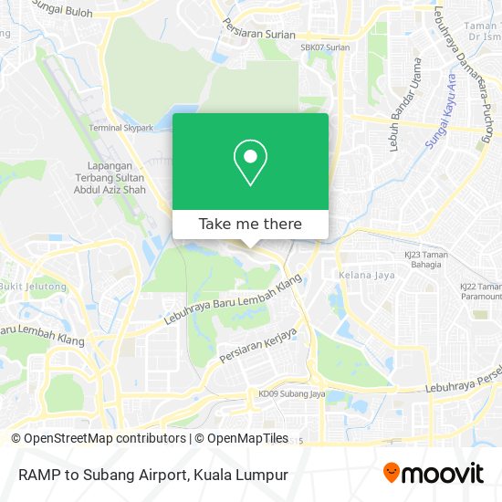 RAMP to Subang Airport map