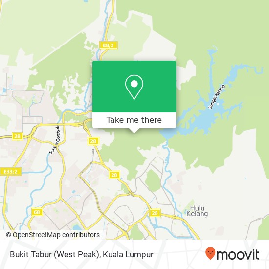 Bukit Tabur (West Peak) map