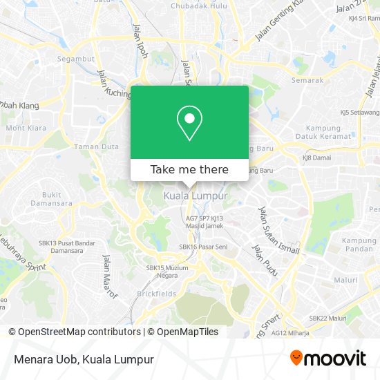 Menara Uob map