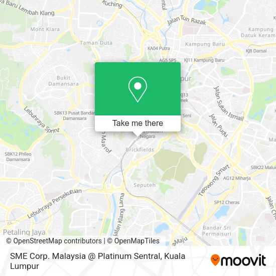 SME Corp. Malaysia @ Platinum Sentral map
