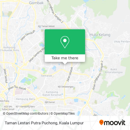 Peta Taman Lestari Putra Puchong