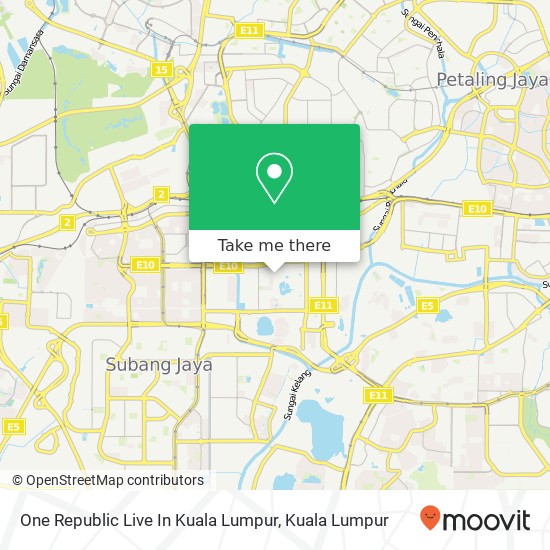 One Republic Live In Kuala Lumpur map
