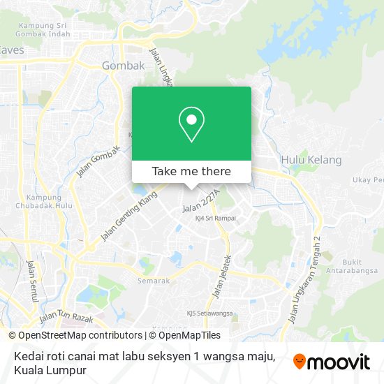 Kedai roti canai mat labu seksyen 1 wangsa maju map