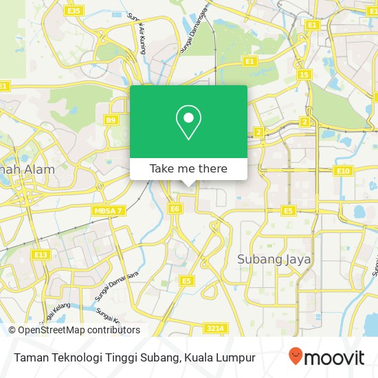 Taman Teknologi Tinggi Subang map