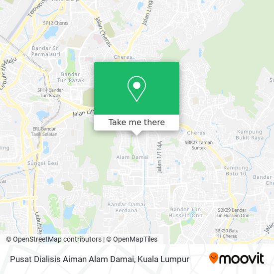 Peta Pusat Dialisis Aiman Alam Damai