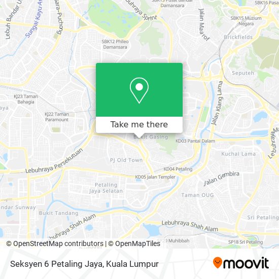 Seksyen 6 Petaling Jaya map