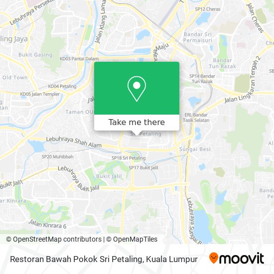 Restoran Bawah Pokok Sri Petaling map