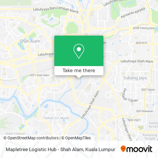 Peta Mapletree Logistic Hub - Shah Alam