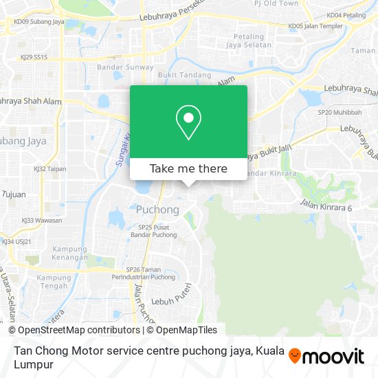 Tan Chong Motor service centre puchong jaya map