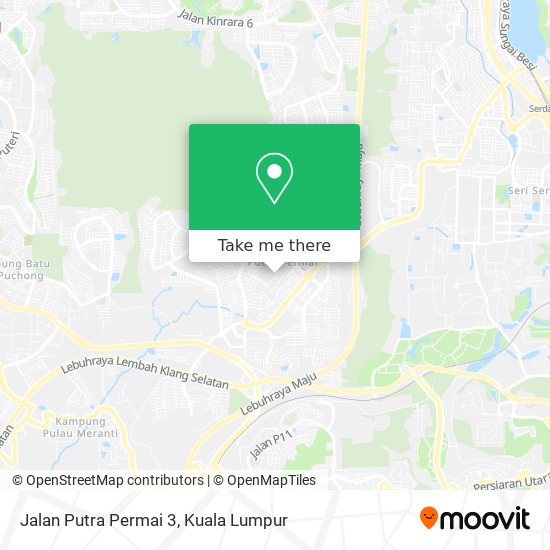 Peta Jalan Putra Permai 3