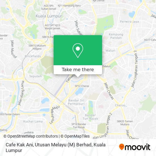 Cafe Kak Ani, Utusan Melayu (M) Berhad map