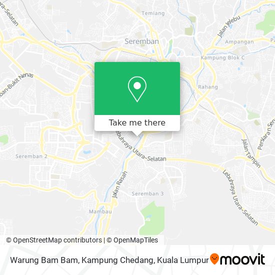 Peta Warung Bam Bam, Kampung Chedang
