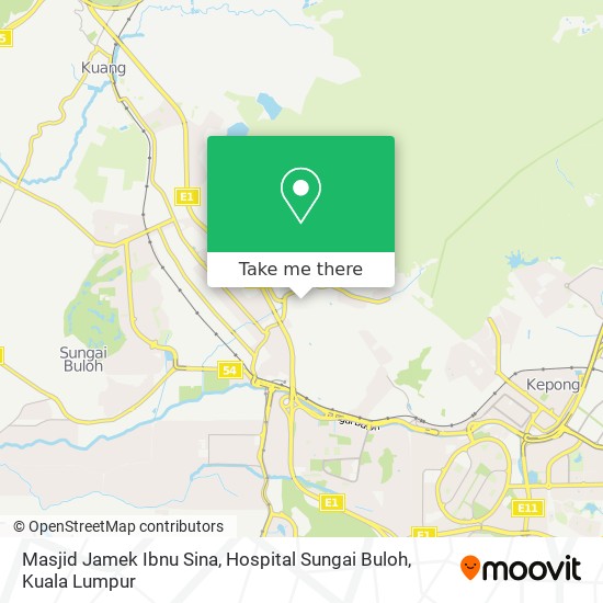 Masjid Jamek Ibnu Sina, Hospital Sungai Buloh map