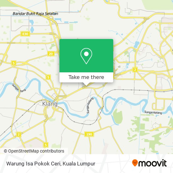 Warung Isa Pokok Ceri map