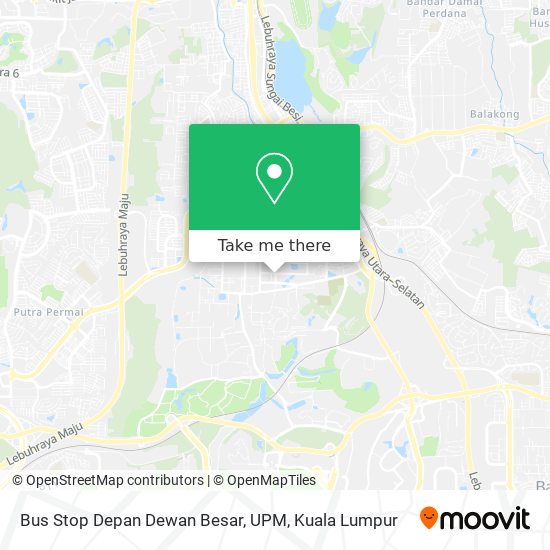 Peta Bus Stop Depan Dewan Besar, UPM