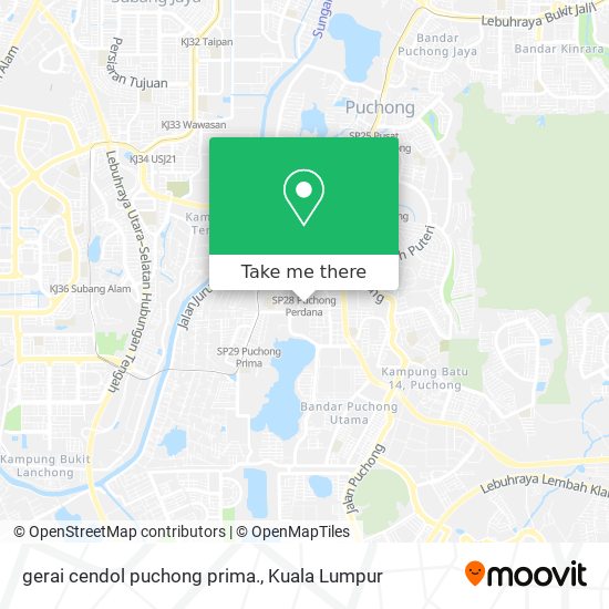 gerai cendol puchong prima. map